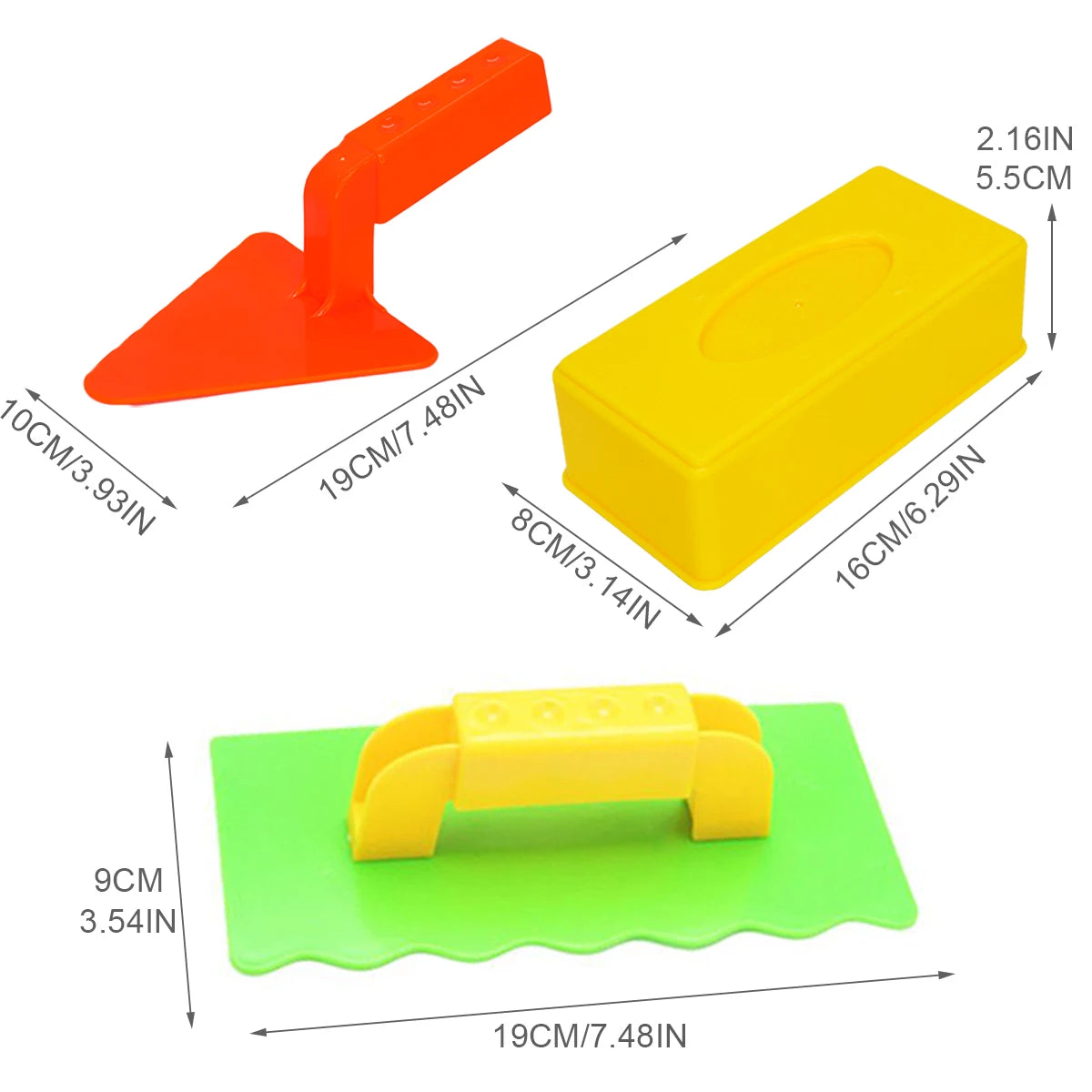 3 PCS Snow Toy Beach Sand Fun Brick Maker Sand Castle Mold For Winter And Summer Build Snow Outddor Children's Birthday Toy Gift Craft-Box