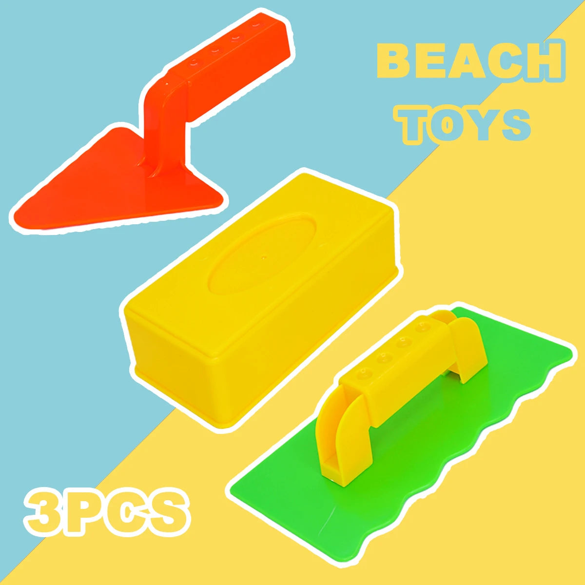 3 PCS Snow Toy Beach Sand Fun Brick Maker Sand Castle Mold For Winter And Summer Build Snow Outddor Children's Birthday Toy Gift Craft-Box