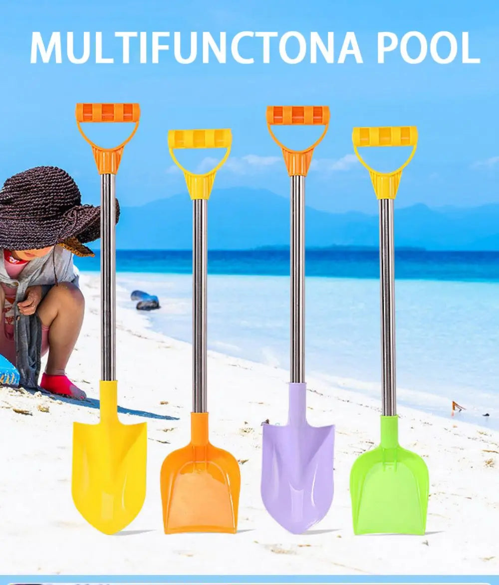 Children Beach Shovel 56cm Stainless Steel Pointed Shovel Toy Sand Snow Thickened Play House Beach Shovel Outdoor Toys Kids Gift Craft-Box