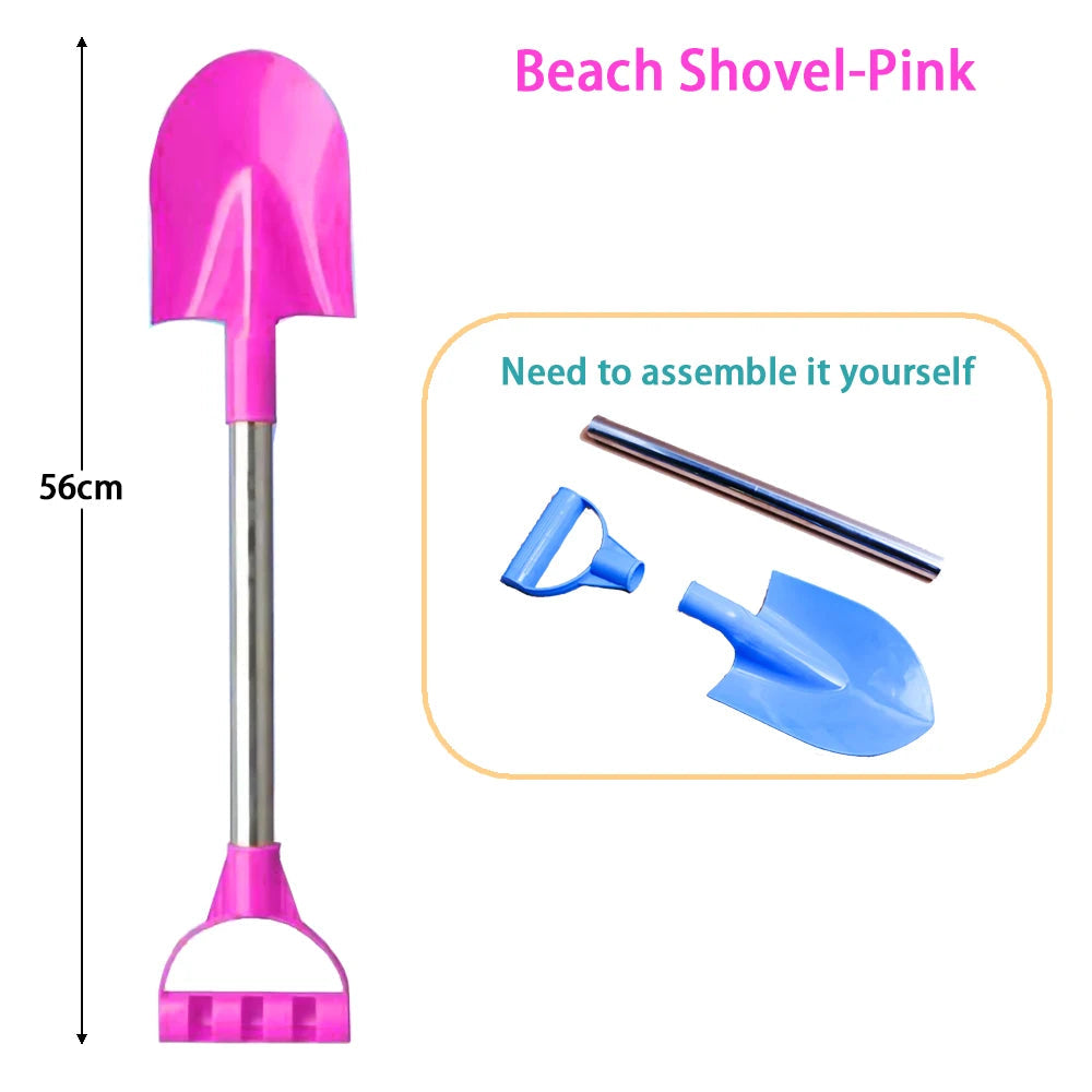 Children Beach Shovel 56cm Stainless Steel Pointed Shovel Toy Sand Snow Thickened Play House Beach Shovel Outdoor Toys Kids Gift Craft-Box