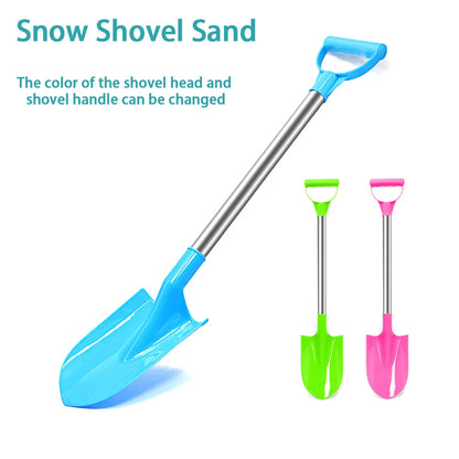 Children Beach Shovel 56cm Stainless Steel Pointed Shovel Toy Sand Snow Thickened Play House Beach Shovel Outdoor Toys Kids Gift Craft-Box