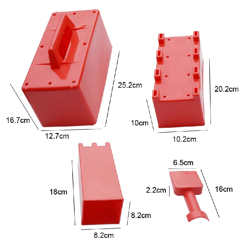 Children Snow Brick Mold Play Snow Tools Beach Toys Sandbox Castle Building Sand Brick Walls Molds Summer Outdoor Seaside Games Craft-Box