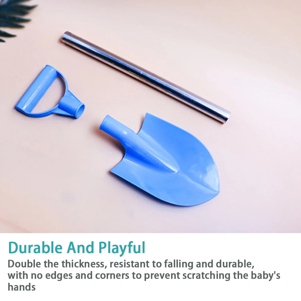 Children Beach Shovel 56cm Stainless Steel Pointed Shovel Toy Sand Snow Thickened Play House Beach Shovel Outdoor Toys Kids Gift Craft-Box