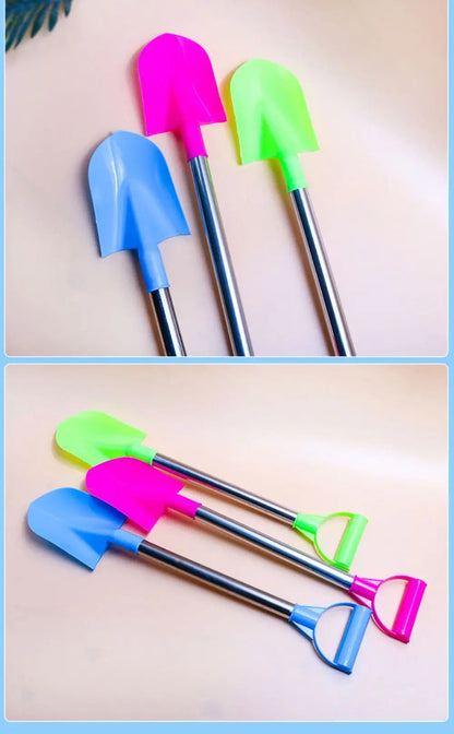 Children Beach Shovel 56cm Stainless Steel Pointed Shovel Toy Sand Snow Thickened Play House Beach Shovel Outdoor Toys Kids Gift Craft-Box
