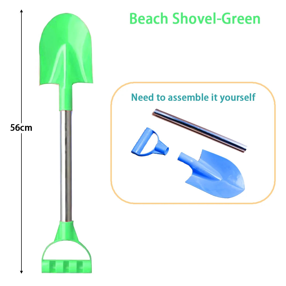 Children Beach Shovel 56cm Stainless Steel Pointed Shovel Toy Sand Snow Thickened Play House Beach Shovel Outdoor Toys Kids Gift Craft-Box