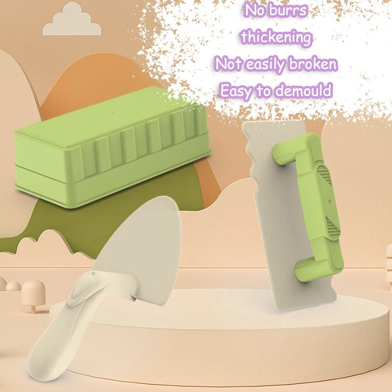 Children Beach Toys Shovel Sandbox Castle Building Sand Brick Walls Molds Tools Summer Outdoor Games Kids Play Water Sands Toys Craft-Box
