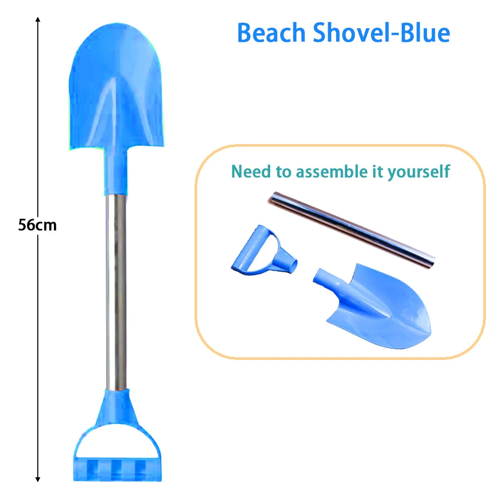 Children Beach Shovel 56cm Stainless Steel Pointed Shovel Toy Sand Snow Thickened Play House Beach Shovel Outdoor Toys Kids Gift Craft-Box