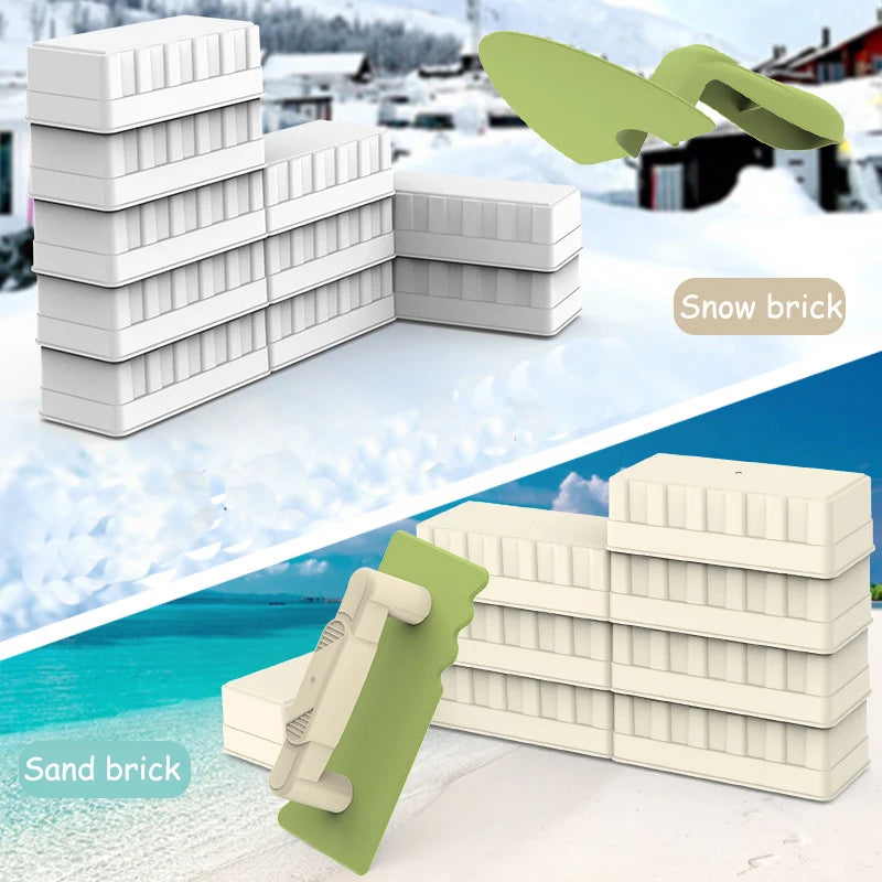 Children Beach Toys Shovel Sandbox Castle Building Sand Brick Walls Molds Tools Summer Outdoor Games Kids Play Water Sands Toys Craft-Box