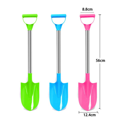 Children Beach Shovel 56cm Stainless Steel Pointed Shovel Toy Sand Snow Thickened Play House Beach Shovel Outdoor Toys Kids Gift Craft-Box
